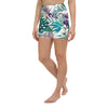 Yoga Shorts PF2-2 FLORAL 1 poche taille haute florale - Couleurs Lagon