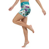 Yoga Shorts PF2-3 ceinture Bleu Turquoise - Couleurs Lagon