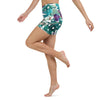 Yoga Shorts PF2 DRAGONFLY 1 poche ceinture florale - Couleurs Lagon