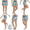 Yoga Shorts PM1.1 ALGUES SABLE & MEDUSES ceinture bleu cobalt - Couleurs Lagon