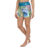 Yoga Shorts PM1.1 ALGUES SABLE & MEDUSES ceinture bleu cobalt - Couleurs Lagon