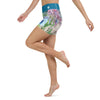 Yoga Shorts PM1.1 ALGUES SABLE & MEDUSES ceinture bleu cobalt - Couleurs Lagon