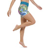 Yoga Shorts PM1.1 ALGUES SABLE & MEDUSES ceinture bleu cobalt - Couleurs Lagon