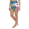 Yoga Shorts PM1.2 ALGUES MEDUSES & HIPPOCAMPE ceinture bleu cobalt - Couleurs Lagon