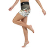 Yoga Shorts PM2.1 SABLE & COQUILLAGES ceinture noire - Couleurs Lagon