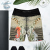 Yoga Shorts PM2.2 SABLE & HIPPOCAMPE ceinture noire - Couleurs Lagon