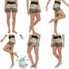 Yoga Shorts PM2.2 SABLE & HIPPOCAMPE ceinture noire - Couleurs Lagon
