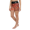 Yoga Shorts Taille Haute Gorgones Rouge DRAGON FISH 1 poche ceinture noire - Couleurs Lagon