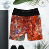 Yoga Shorts Taille Haute Gorgones Rouge DRAGON FISH 1 poche ceinture noire - Couleurs Lagon