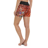 Yoga Shorts Taille Haute Gorgones Rouge DRAGON FISH 1 poche ceinture noire - Couleurs Lagon