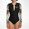 zip av - Combi surf manches longues MITI caraco Coquillages Couleurs Lagon