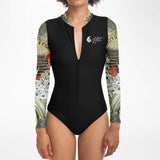 zip av - Combi surf manches longues MITI caraco Coquillages Couleurs Lagon