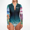 Combi surf manches longues MITI caraco Meduses II Couleurs Lagon