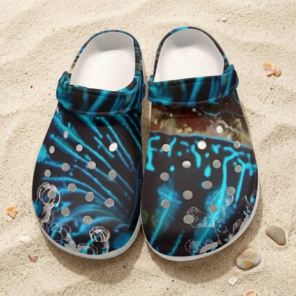 Sabots Crocs Homme Bénitier Bleu 2 | Chaussures Plage EVA Légères | Couleurs Lagon — vue de dessus