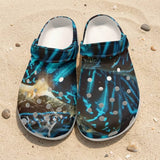 Sabots Crocs Homme Bénitier Bleu | Chaussures Plage EVA Légères | Couleurs Lagon — vue de dessus