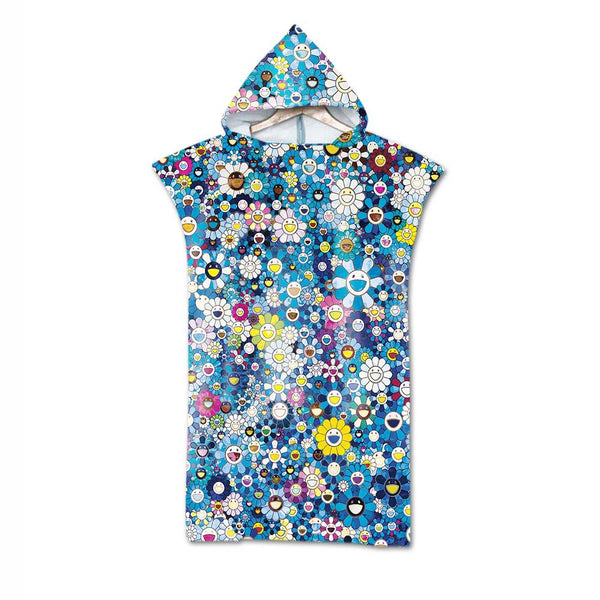 Poncho Peignoir microfibres grande taille TROPICAL
