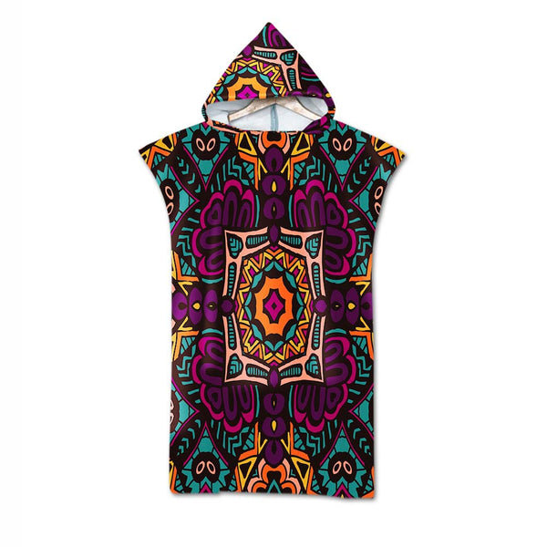 Poncho Peignoir microfibres grande taille TROPICAL
