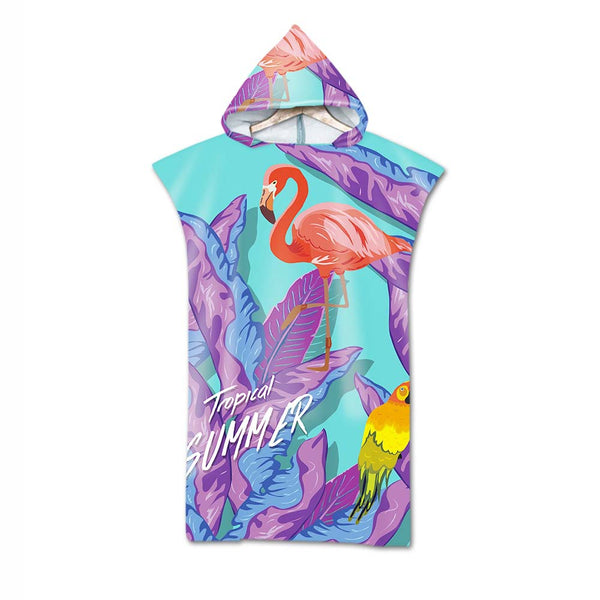 Poncho Peignoir microfibres grande taille TROPICAL