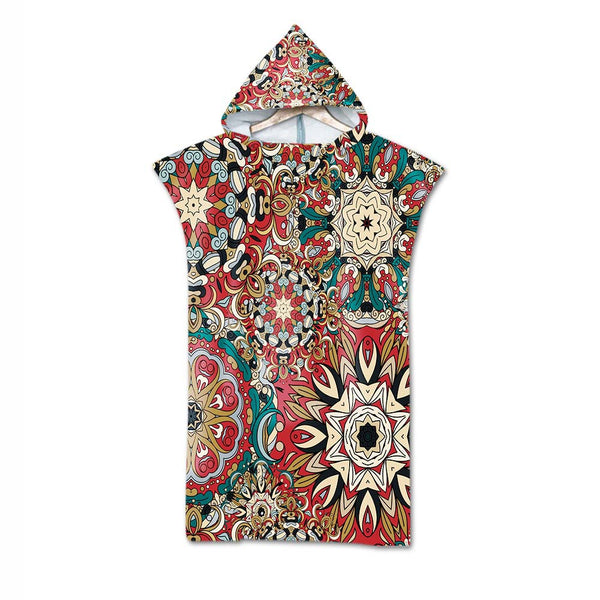 Poncho Peignoir microfibres grande taille TROPICAL