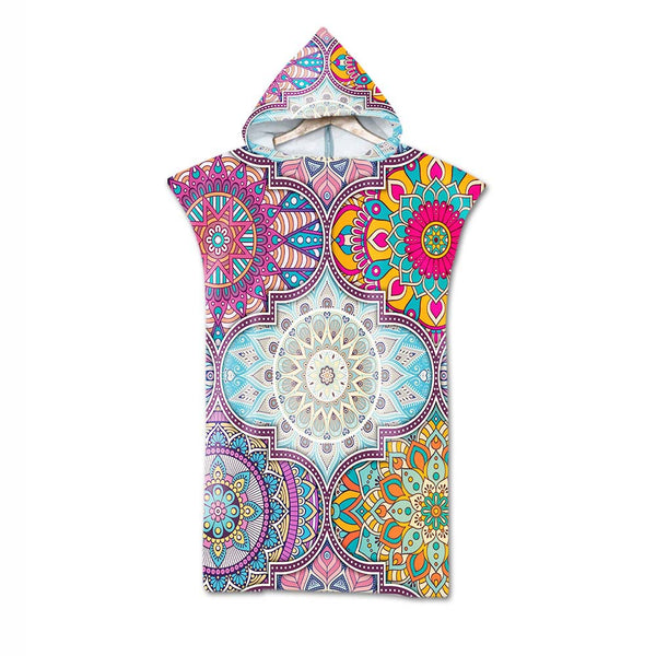 Poncho Peignoir microfibres grande taille TROPICAL