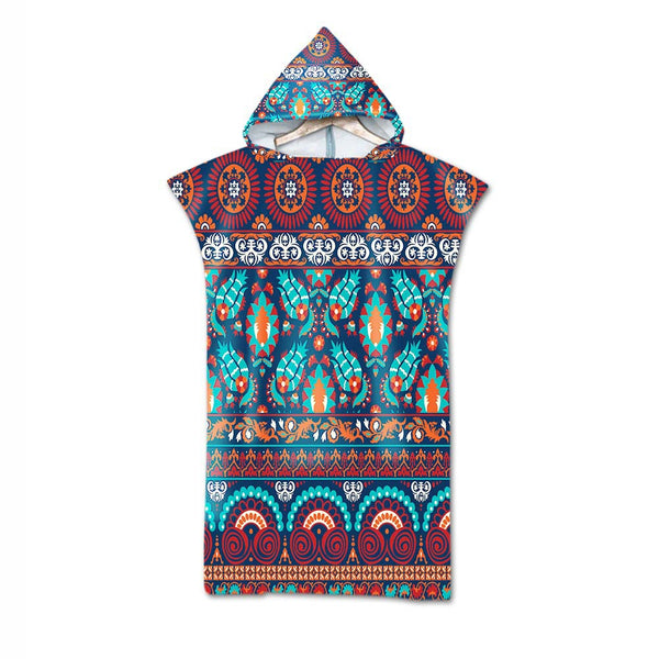 Poncho Peignoir microfibres grande taille TROPICAL