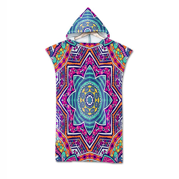 Poncho Peignoir microfibres grande taille TROPICAL