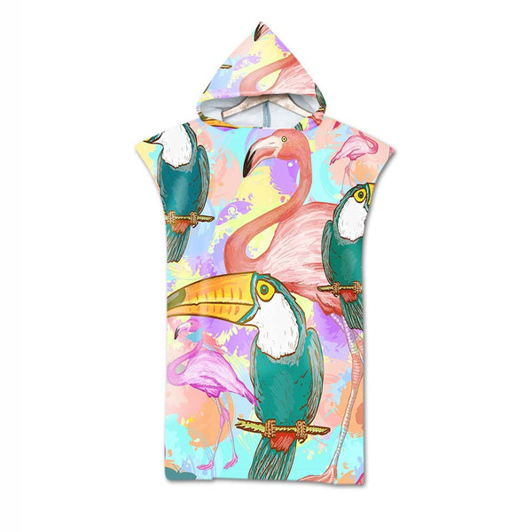 Poncho Peignoir microfibres grande taille TROPICAL