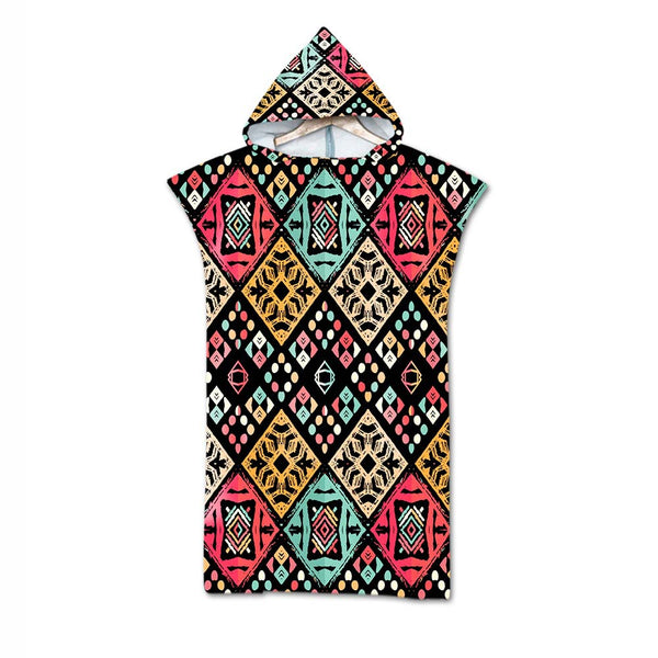 Poncho Peignoir microfibres grande taille TROPICAL
