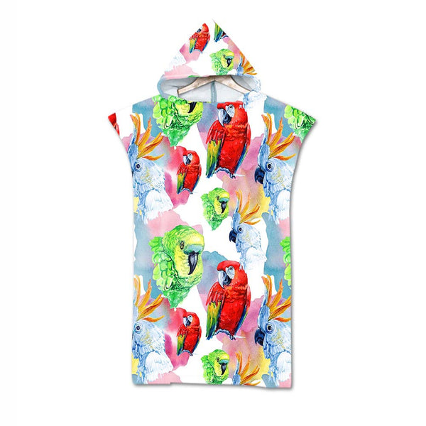 Poncho Peignoir microfibres grande taille TROPICAL