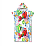 Poncho Peignoir microfibres grande taille TROPICAL