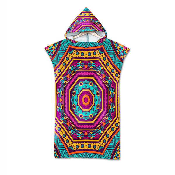 Poncho Peignoir microfibres grande taille TROPICAL