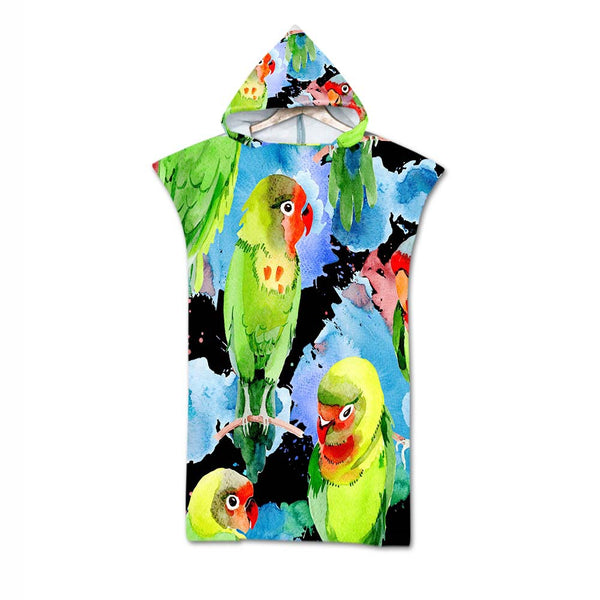 Poncho Peignoir microfibres grande taille TROPICAL