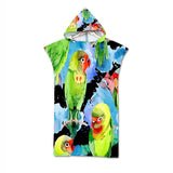 Poncho Peignoir microfibres grande taille TROPICAL