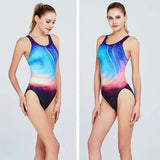 Maillot 1 pièce de compétition MEDUSES Couleurs Lagon