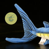 Couleurs Lagon - Jouet Peluche Réaliste Marlin Bleu 46cm 18in - gros plan queue