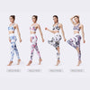 couleurs3 - Ensemble de Yoga Femme | Pantalon et Brassière Sportive Séchage Rapide Couleurs Lagon
