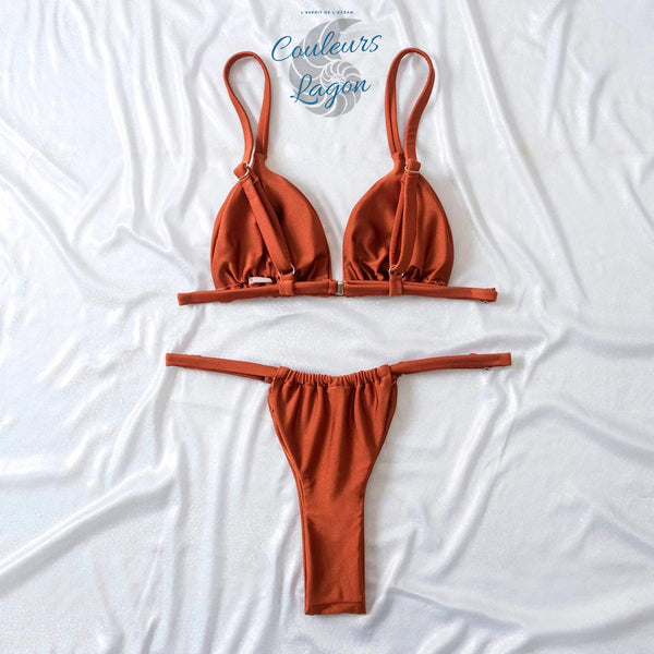 Couleurs Lagon - Sexy Bikini 2 pièces Push-Up Triangle String Brésilien RIO