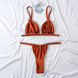 Couleurs Lagon - Sexy Bikini 2 pièces Push-Up Triangle String Brésilien RIO