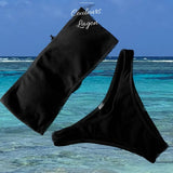Couleurs Lagon - Sexy Bikini 2 pièces Micro Bandeau Lacets Tangua Taille Haute Brésilien