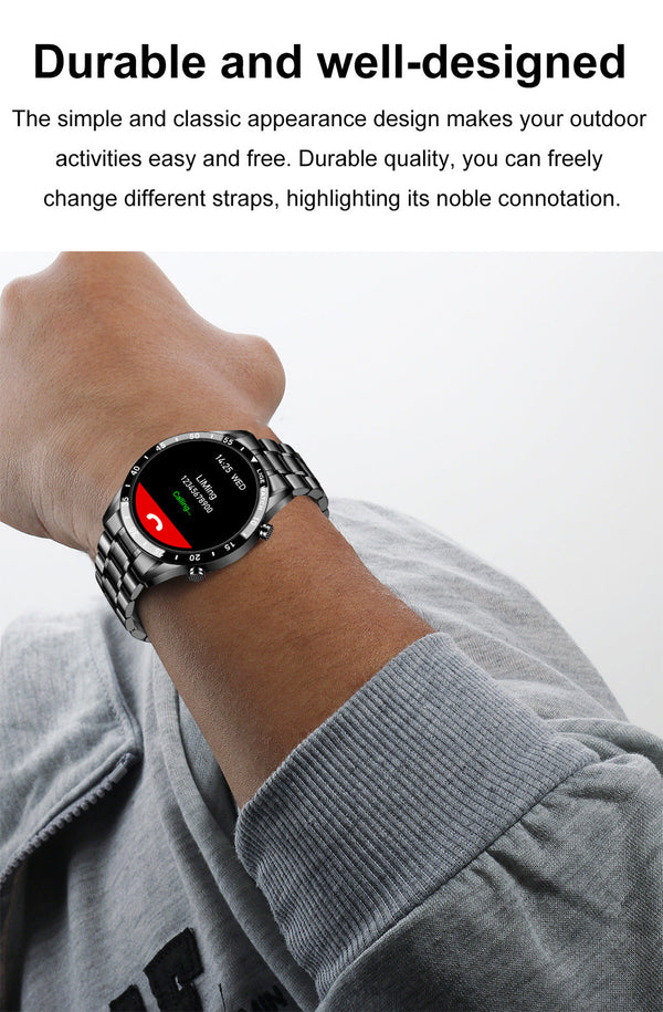 durable et joli design - Montre connectée LIGE homme IP67 – écran HD Bluetooth | Couleurs Lagon