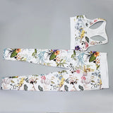 Tenue danse femme legging floral blanc et top sport — Couleurs Lagon