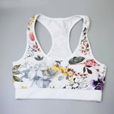 Legging gainant taille haute motif floral blanc et top brassière — Couleurs Lagon