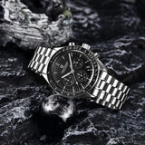 Montre tachymètre homme SPEEDMASTER MoonWatch V4 hommage Omega vue 27 - Couleurs Lagon