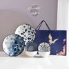 Couleurs Lagon - Service et Bols en Porcelaine Céramique Japonaise Bleu Floral Antique - service 6 pcs boite noel bleu