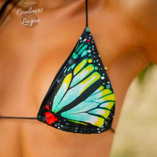 Couleurs Lagon - Sexy Bikini 2 pièces Triangle Tangua Brésilien BUTTERFLY
