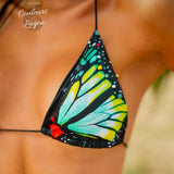 Couleurs Lagon - Sexy Bikini 2 pièces Triangle Tangua Brésilien BUTTERFLY