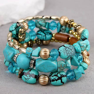face - Bracelets Bleu Couleurs Lagon - Couleurs Lagon