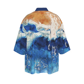 dos 3d - Kimono Court Japonais Homme – OCEANIC Gala du Lagon NIKF - Couleurs Lagon