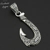 hameçon seul - Pendentif Vintage Argent s925 Hameçon Viking Ocean