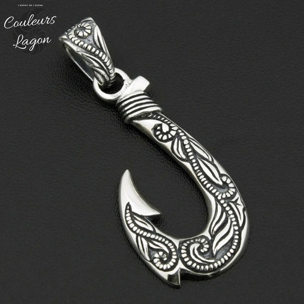 hameçon seul - Pendentif Vintage Argent s925 Hameçon Viking Ocean